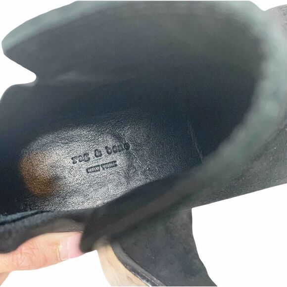 Rag & Bone Devon Black Suede Leather Ankle Bootie - Picture 11 of 11
